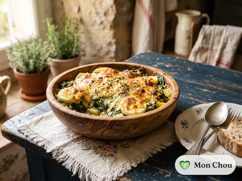 Épinards gratinés aux œufs durs à la provençale