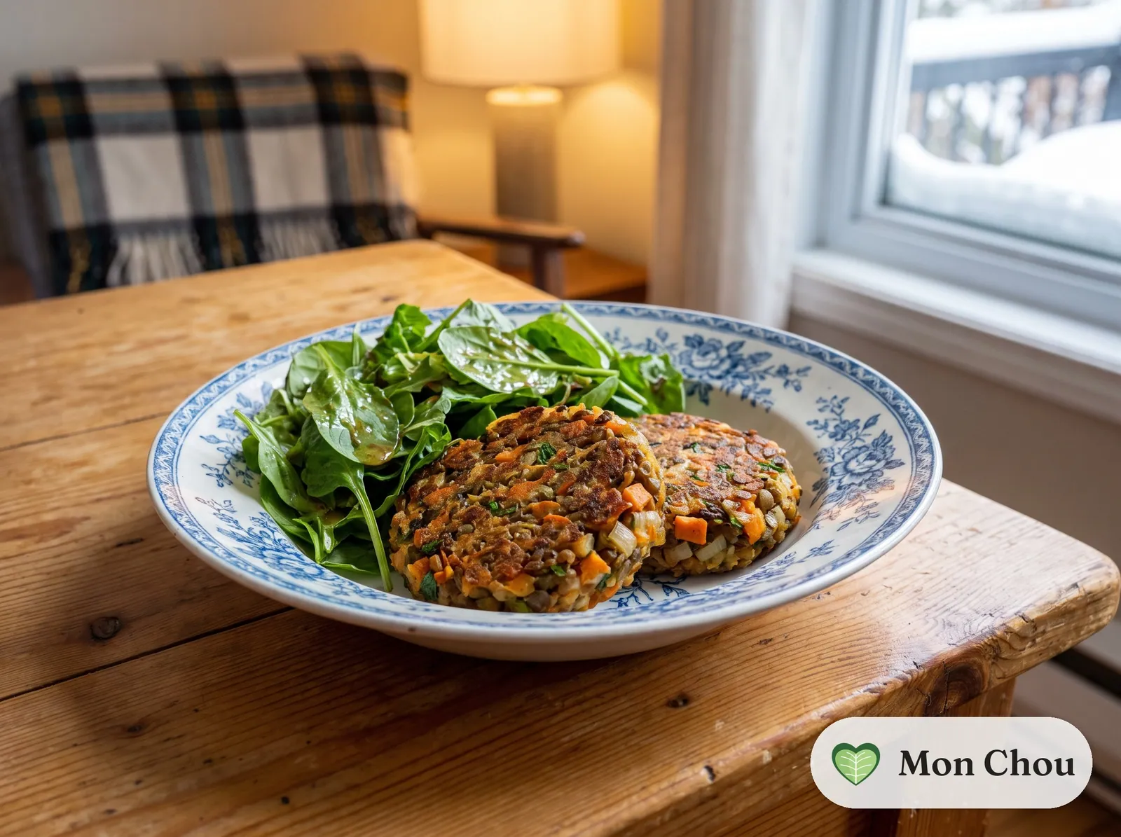 Puy Linsen Taler mit Salat