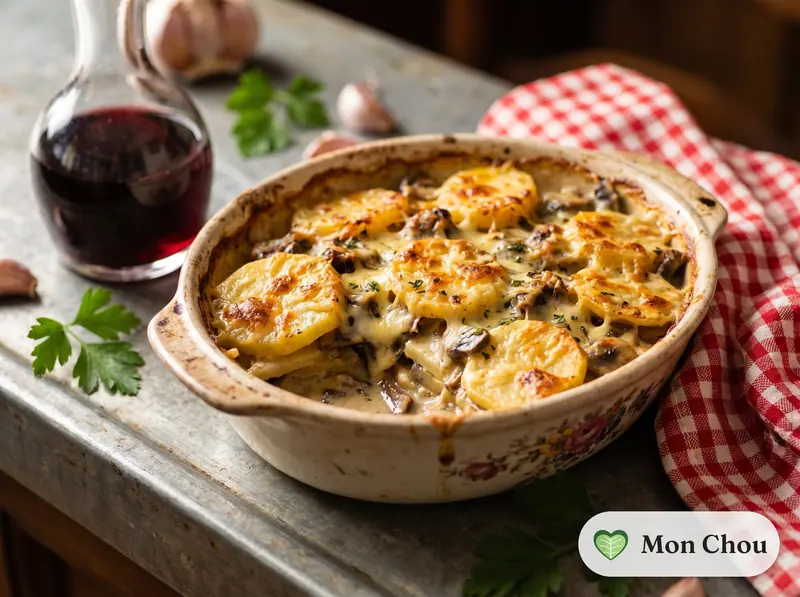 Gratin de pommes de terre aux cèpes