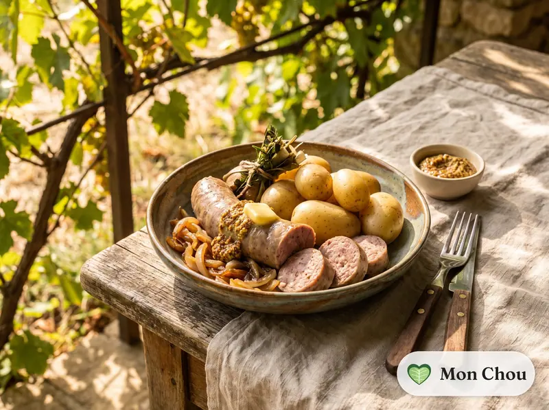 Longeole et pommes de terre vapeur