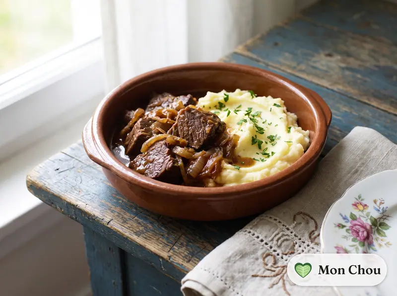 Bœuf mironton et purée
