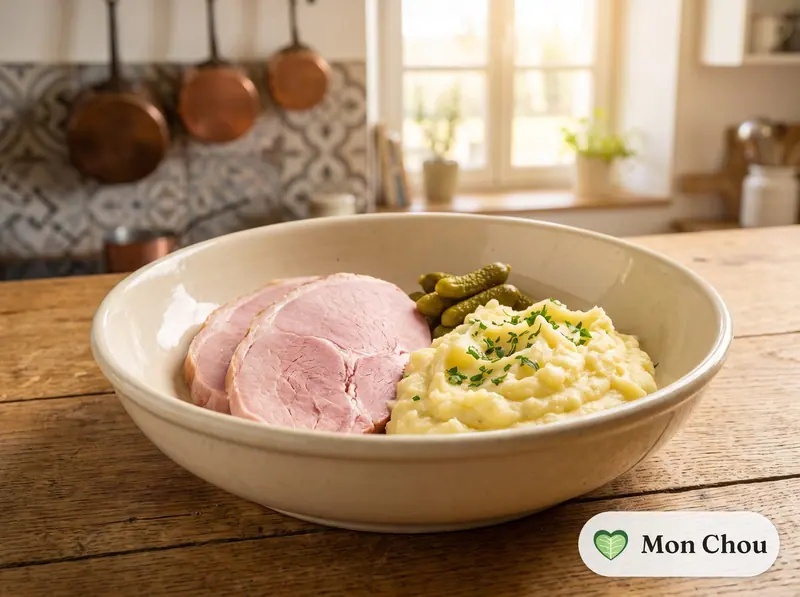 Jambon blanc et purée maison