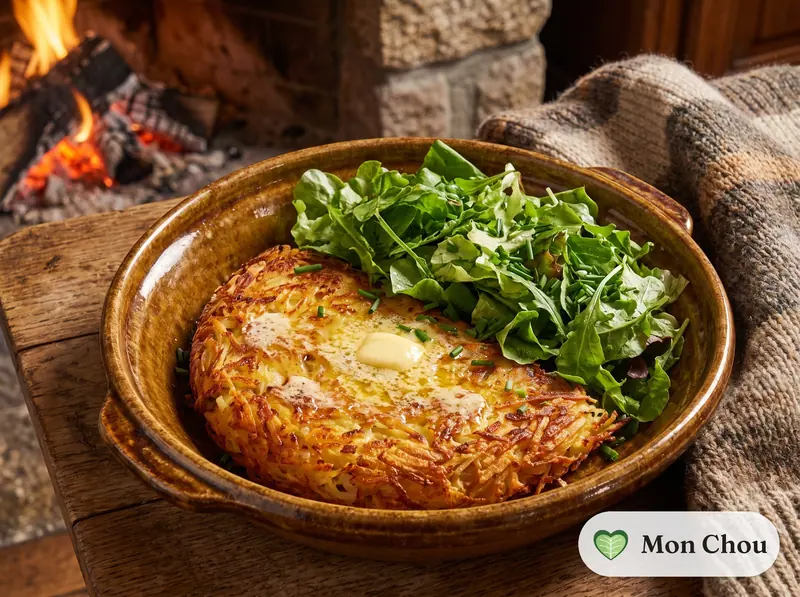 Paillasson lyonnais et salade verte