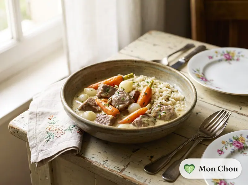 Sauté de veau aux carottes et riz