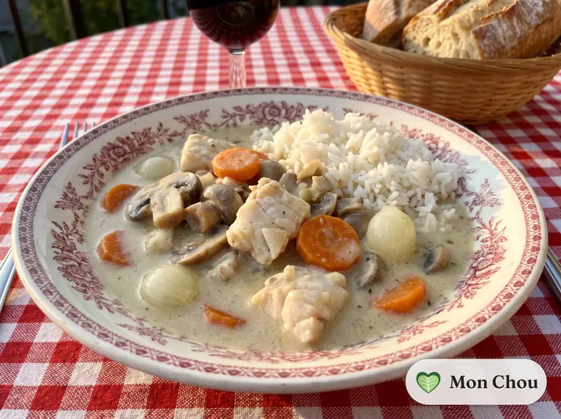 Blanquette de poisson et riz
