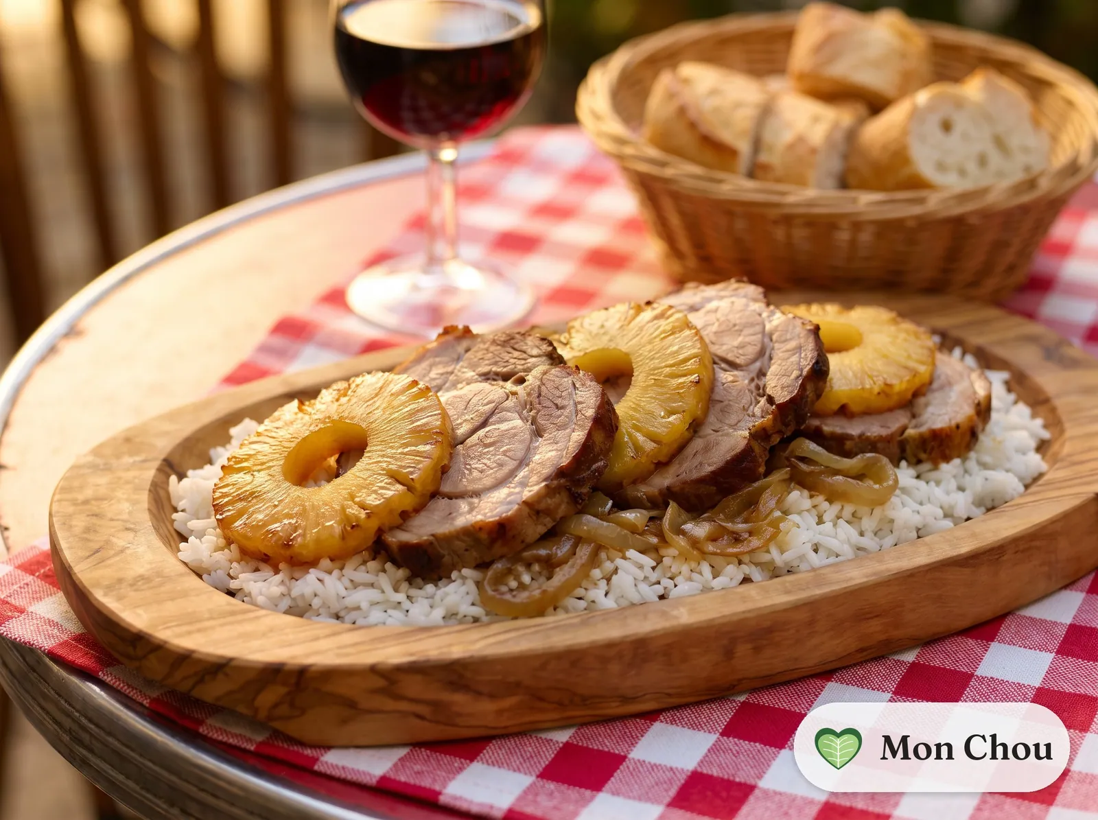 Rôti de porc à l&rsquo;ananas et riz