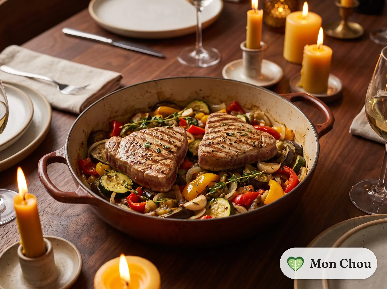 Thon grillé et ratatouille