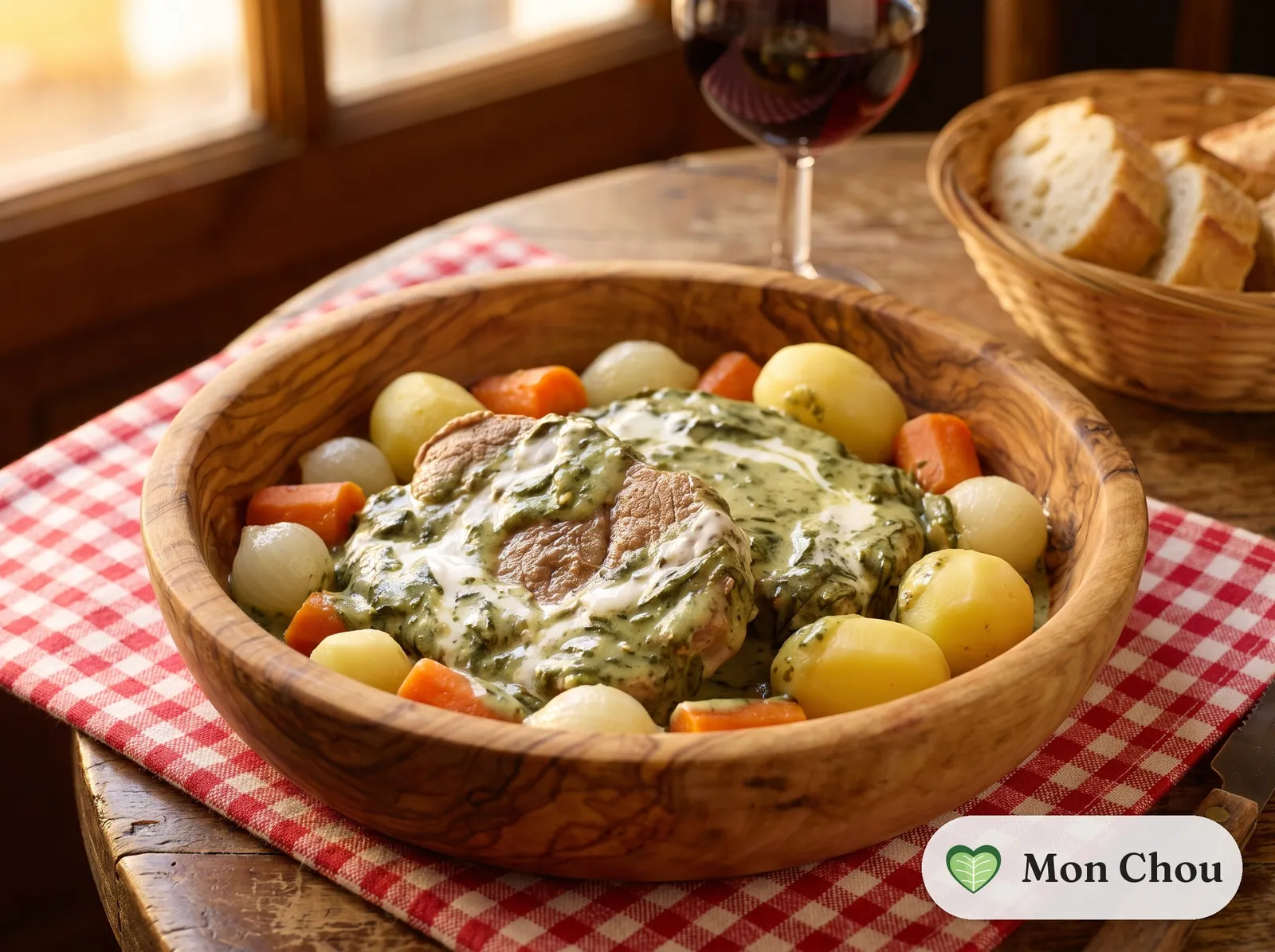 Fricandeau de veau à l&rsquo;oseille et pommes vapeur
