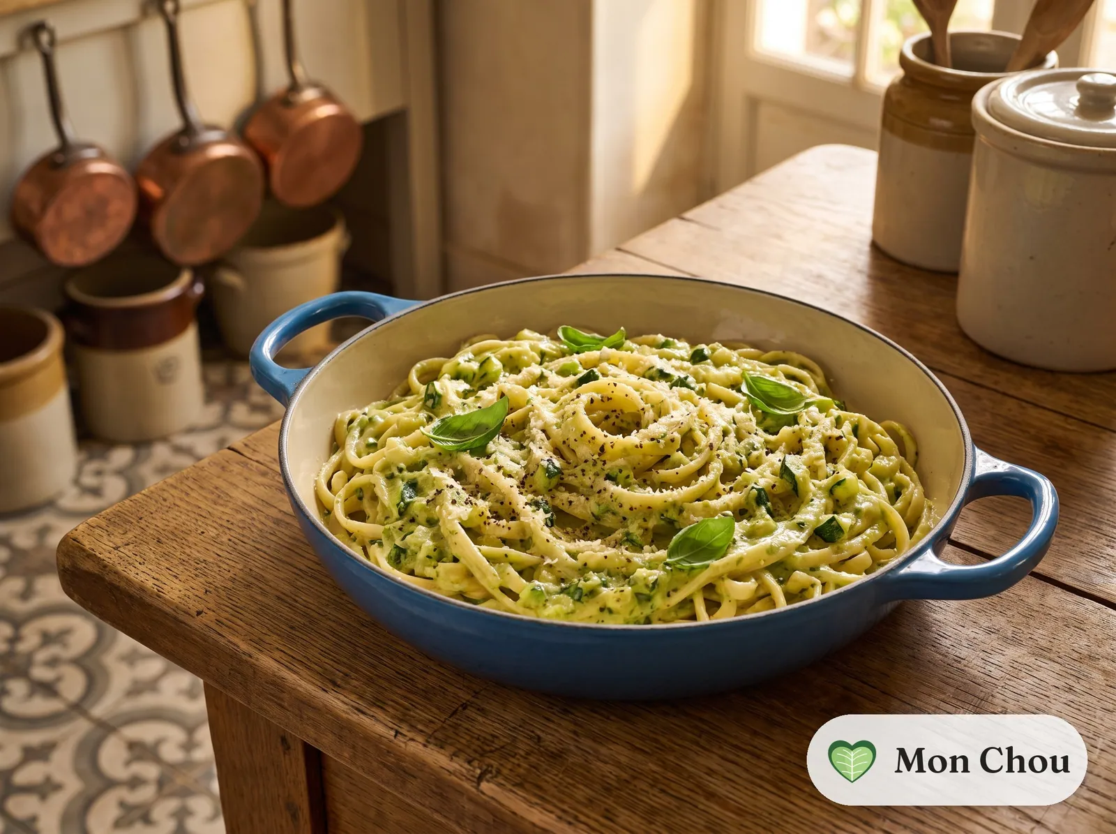 Creamy zucchini pasta