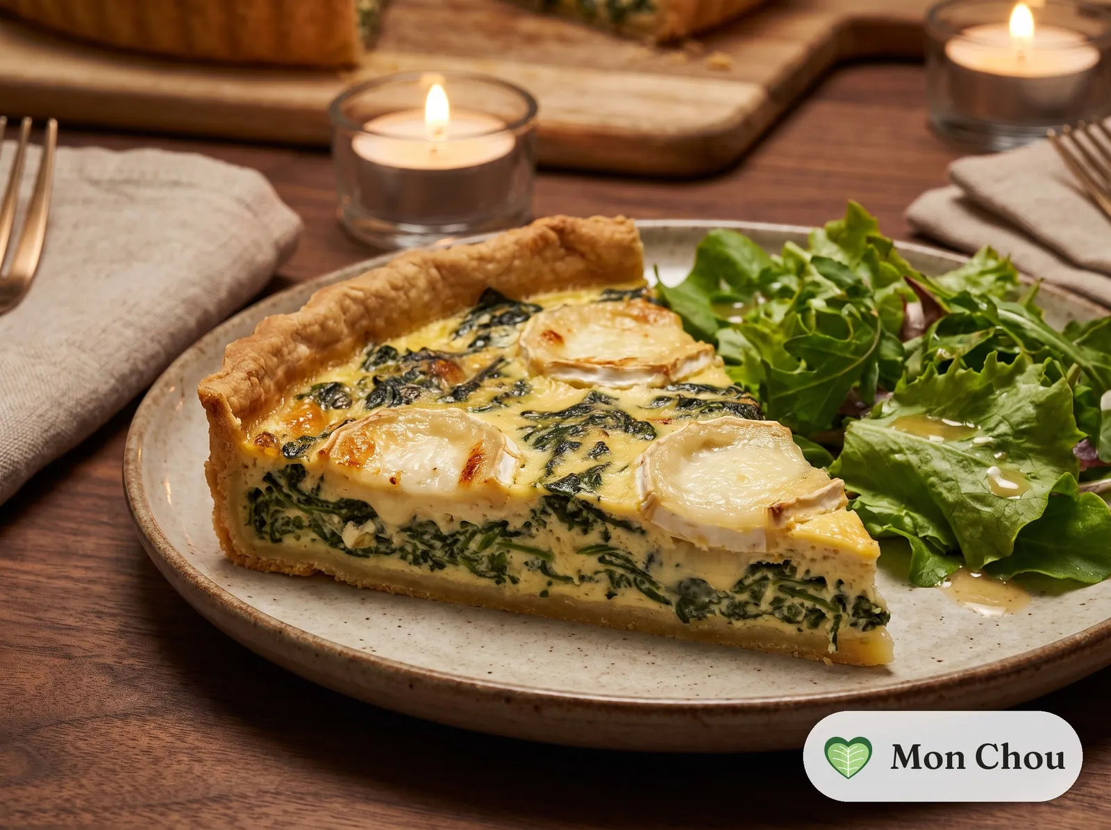 Quiche aux épinards et chèvre