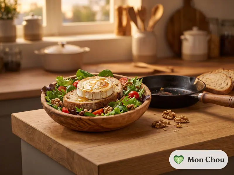 Salade de chèvre chaud