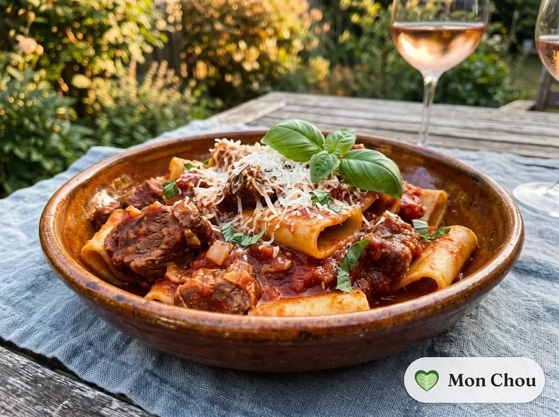 Ragù napolitain et paccheri