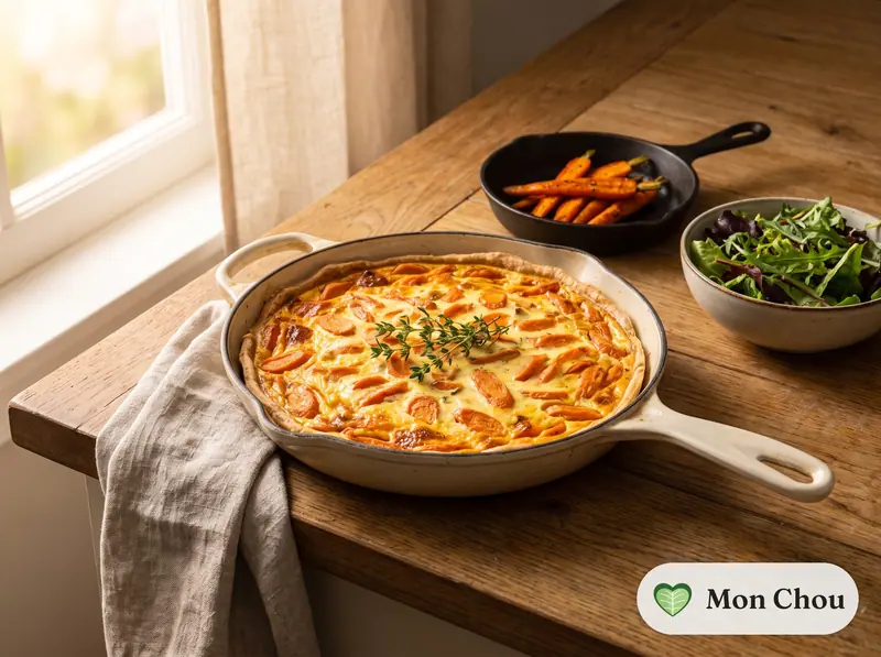 Tarte aux carottes et fromage frais