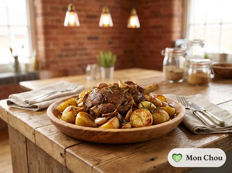 Agneau à la romaine et pommes de terre