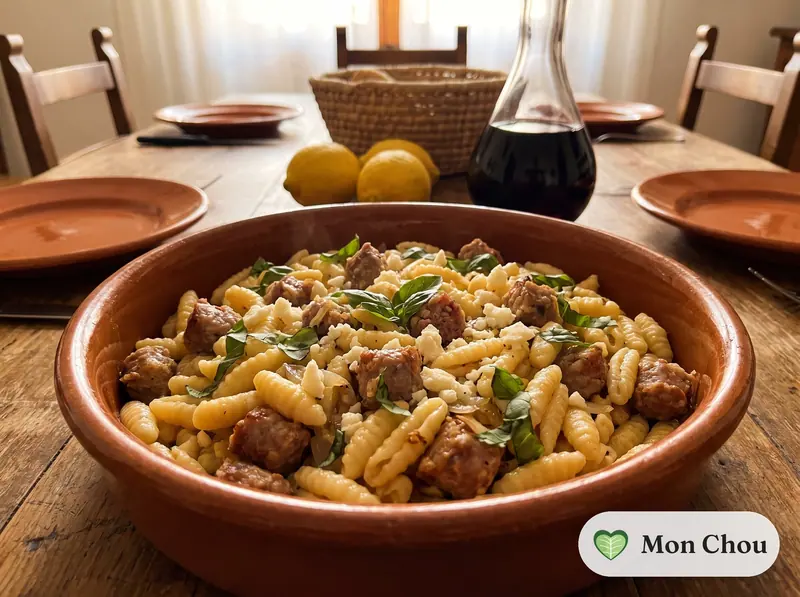 Malloreddus with Sausage and Saffron