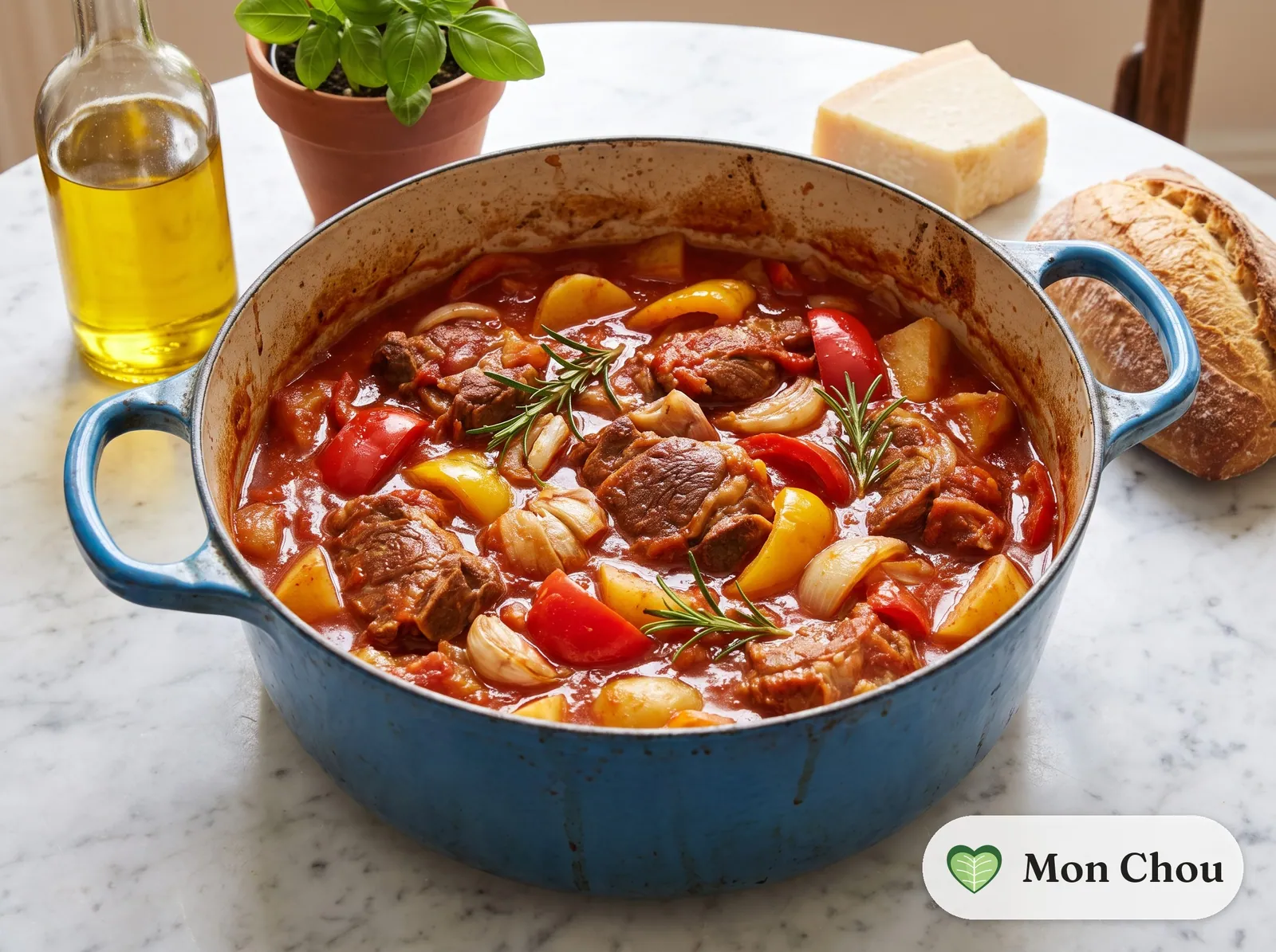 Lammragout mit Paprika und Kartoffeln