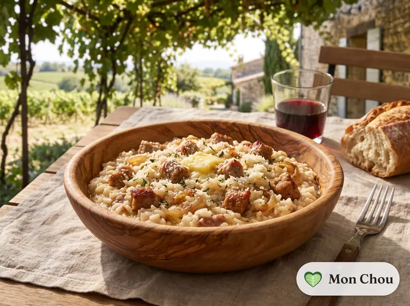 Risotto à la saucisse