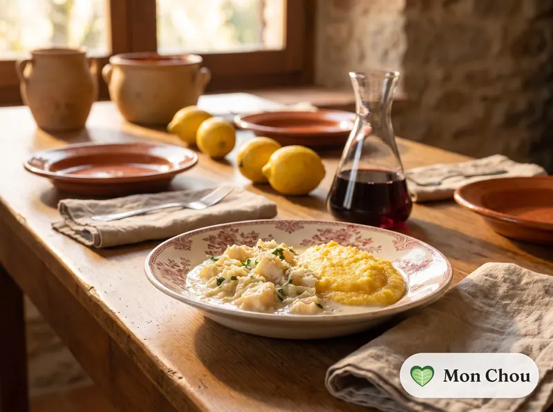 Baccalà à la vicentine et polenta