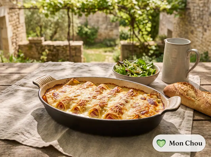 Baked Ham and Béchamel Crespelle