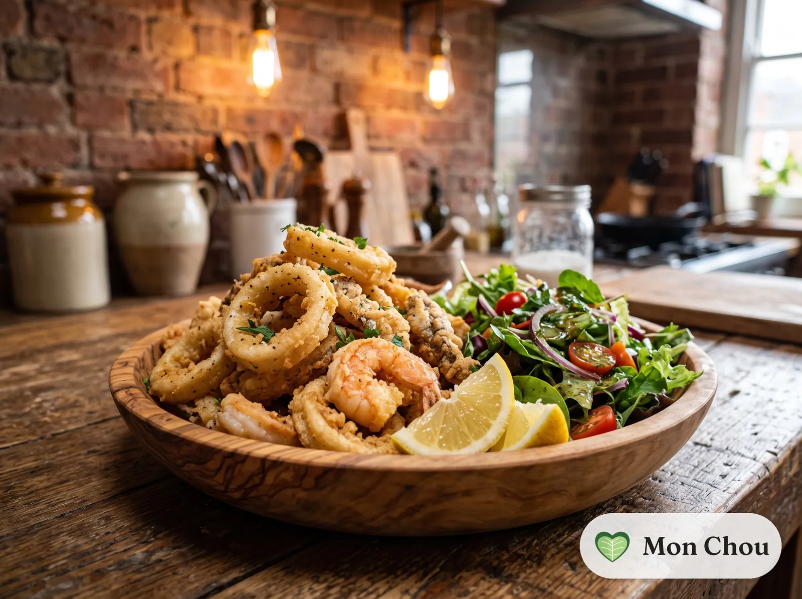 Fritto misto de la mer et salade