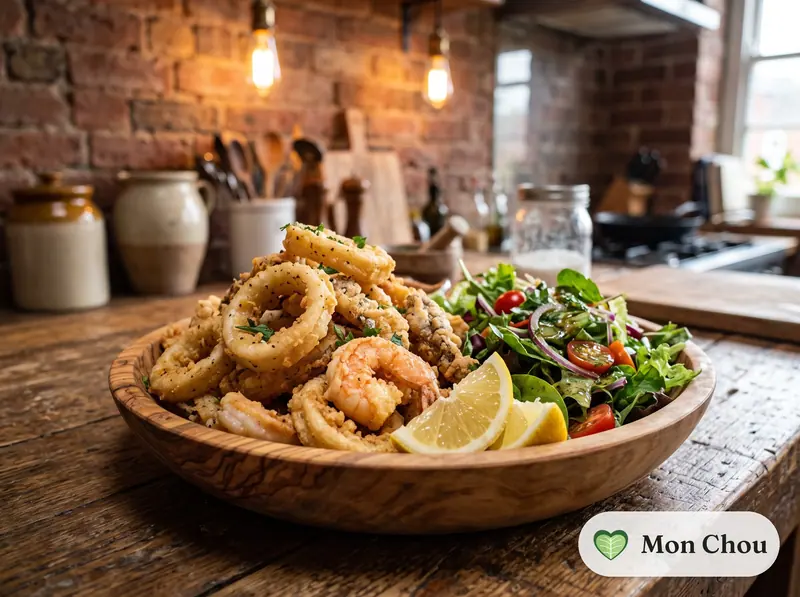 Fritto misto de la mer et salade