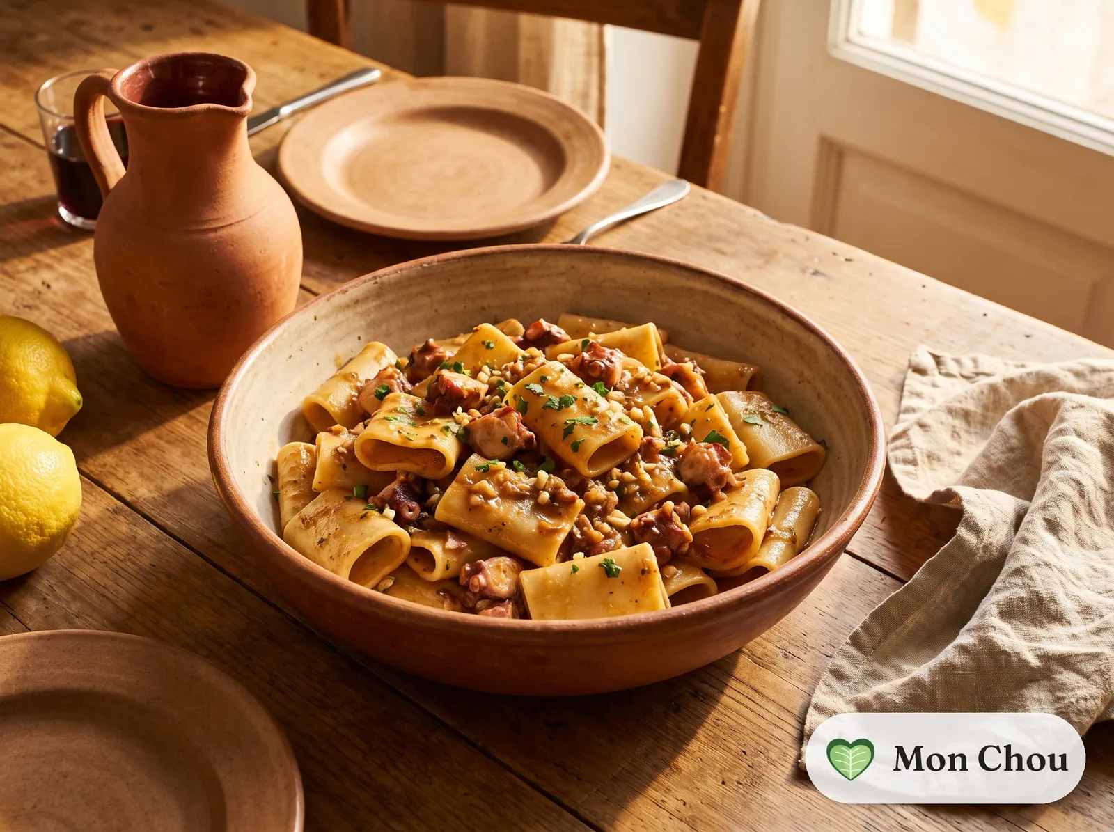 Paccheri au ragù de poulpe