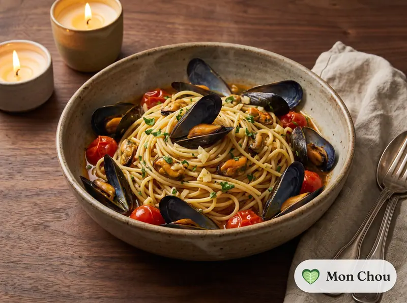 Pâtes aux moules à la napolitaine