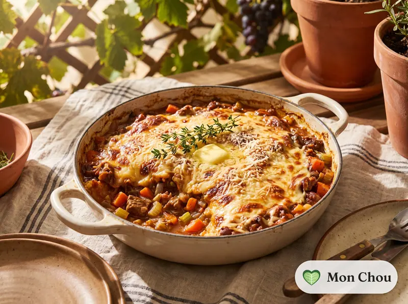 Polenta gratinée au ragù et fontina