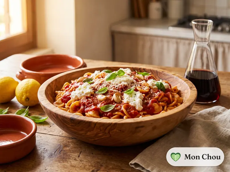 Orecchiette à la tomate et ricotta
