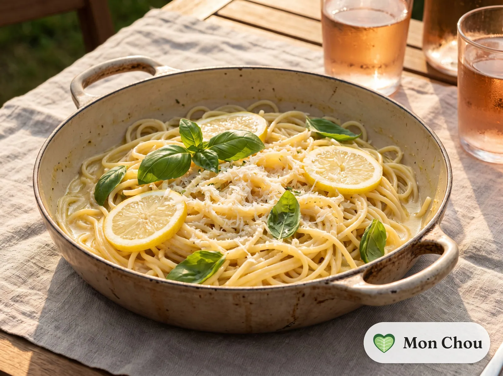 Zitronen Parmesan Spaghetti