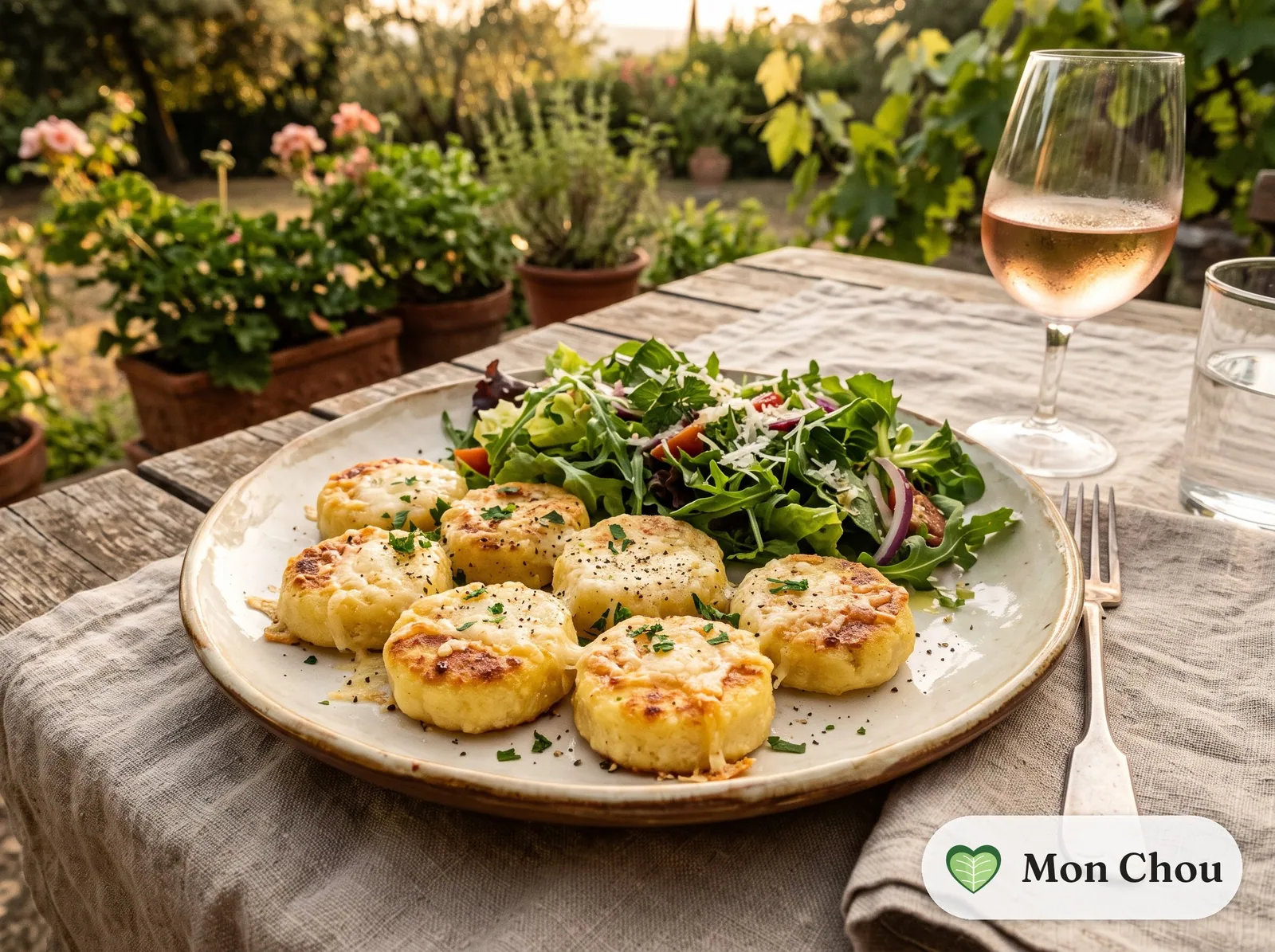 Gnocchis à la romaine et salade