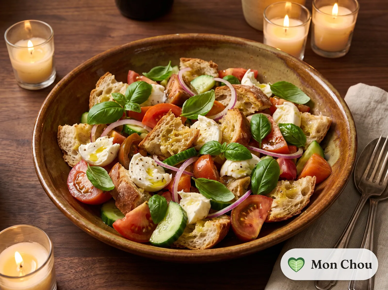 Panzanella mit Mozzarella