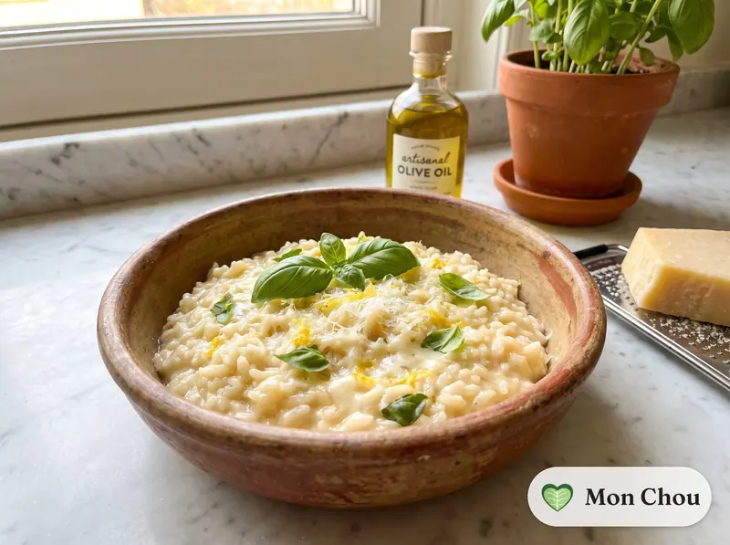 Lemon basil risotto