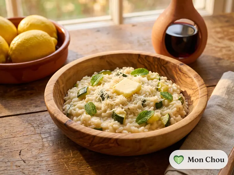 Risotto aux courgettes et menthe