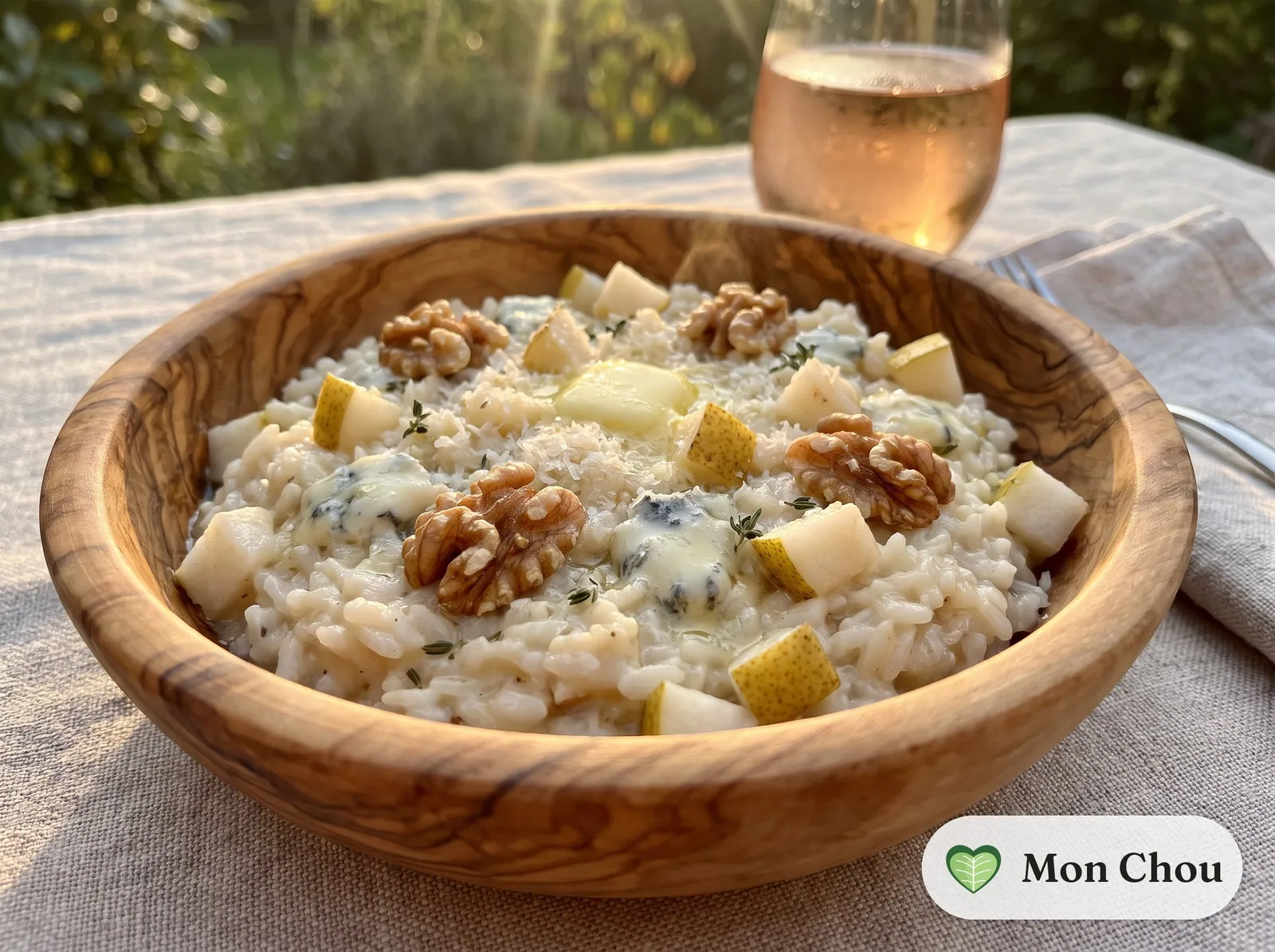 Risotto au gorgonzola et à la poire