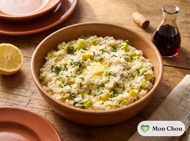 Risotto aux poireaux