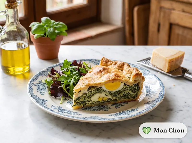 Torta pasqualina et salade