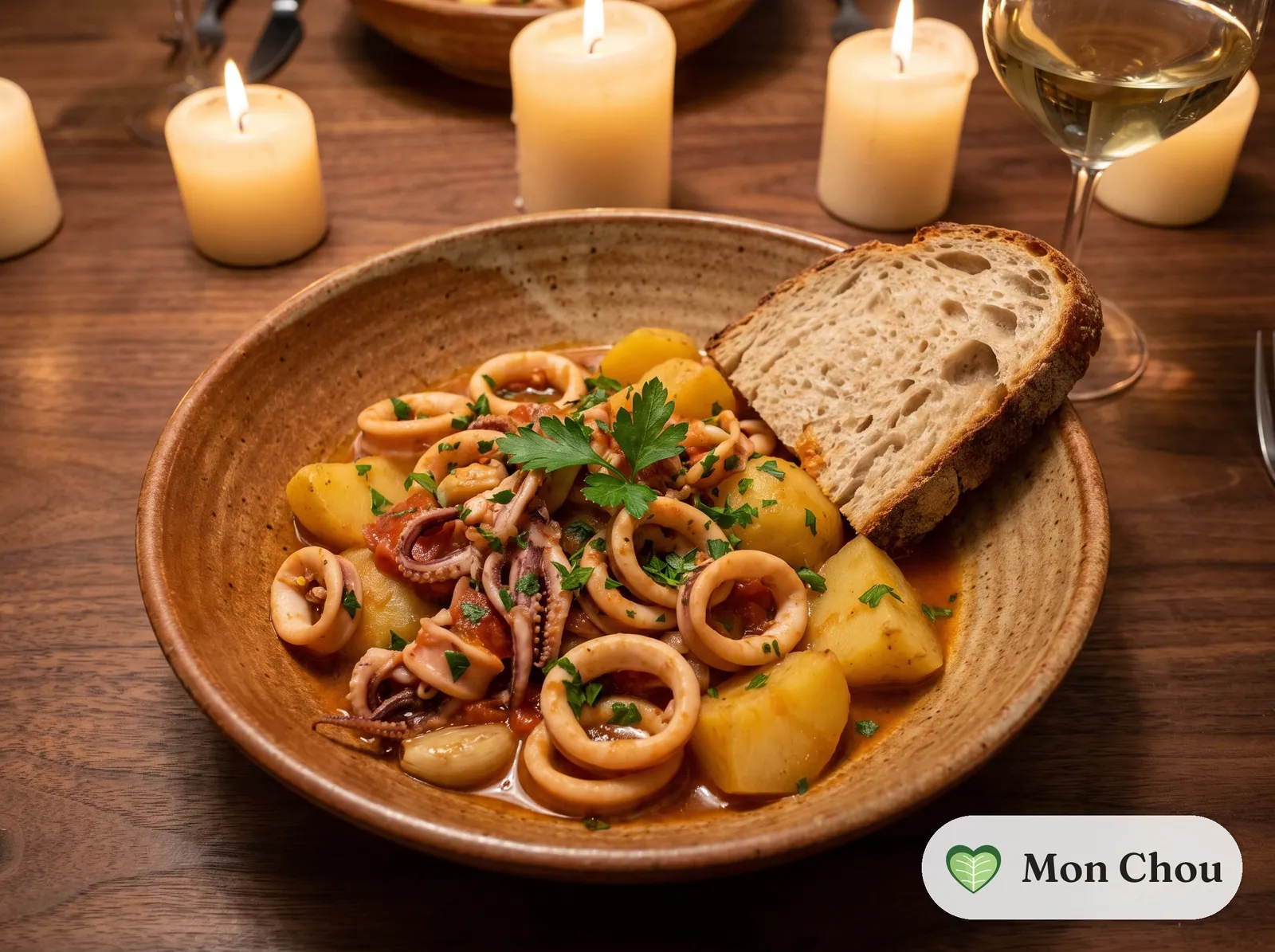 Calamars et pommes de terre à l&rsquo;amalfitaine