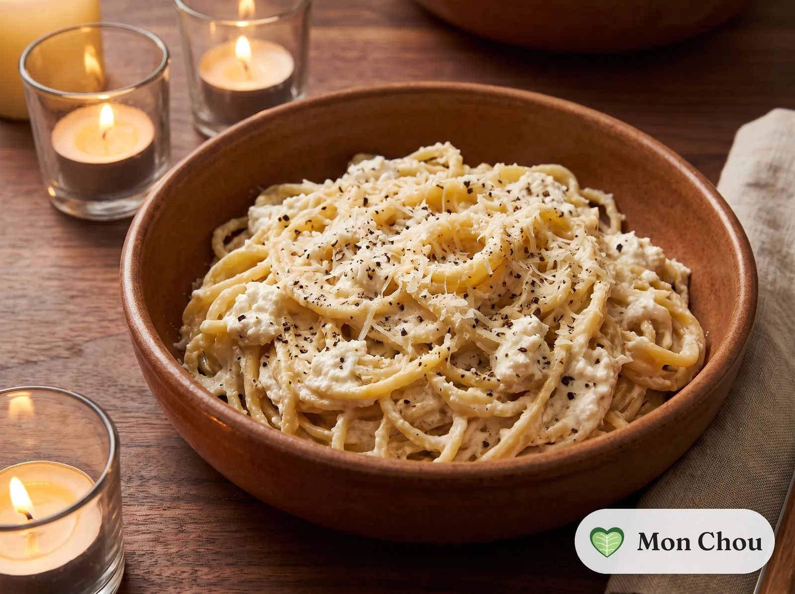 Sizilianische Ricotta Pfeffer Pasta