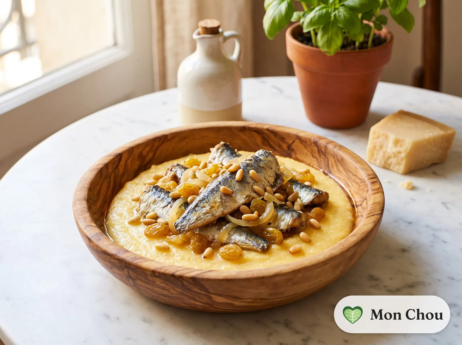 Sardines in saor with polenta