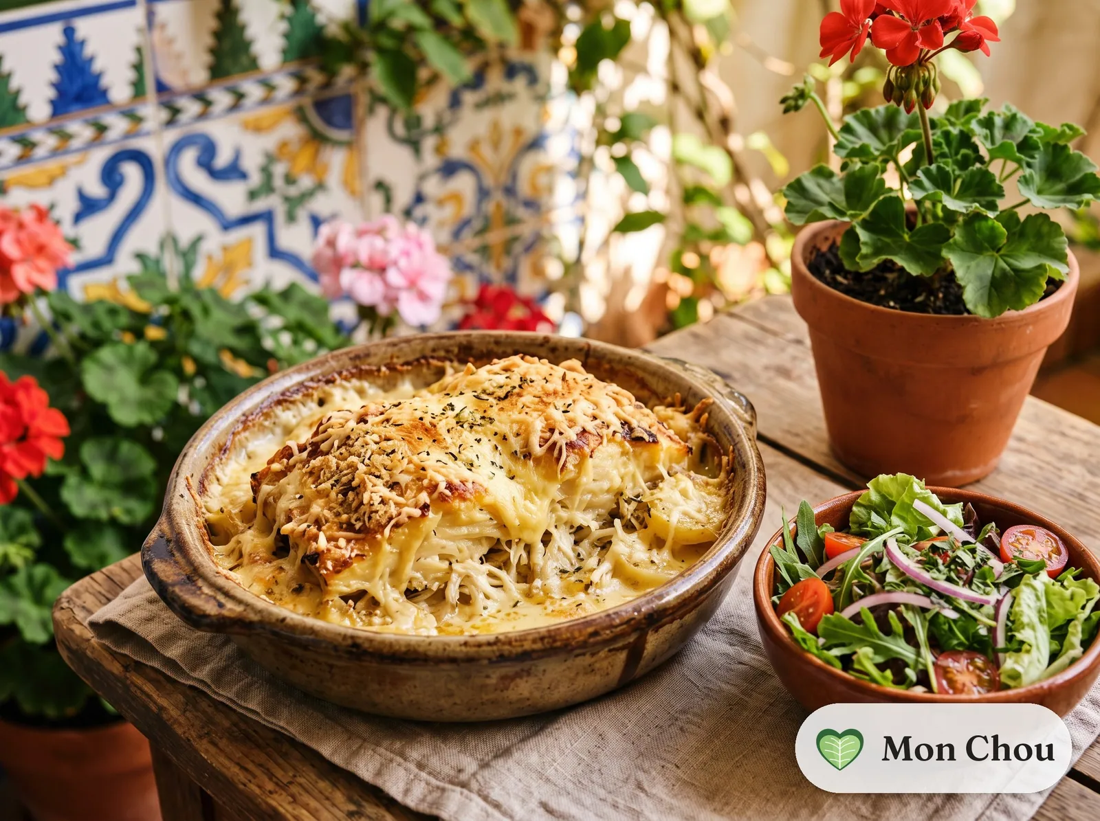 Bacalhau com natas et salade