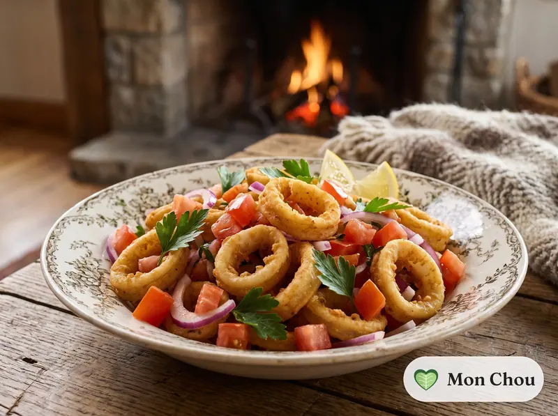 Calamars frits à l&rsquo;andalouse et salade