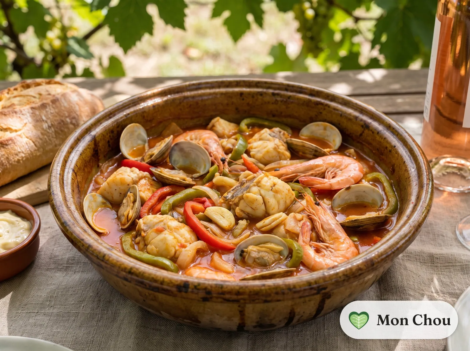 Portuguese fish and seafood cataplana