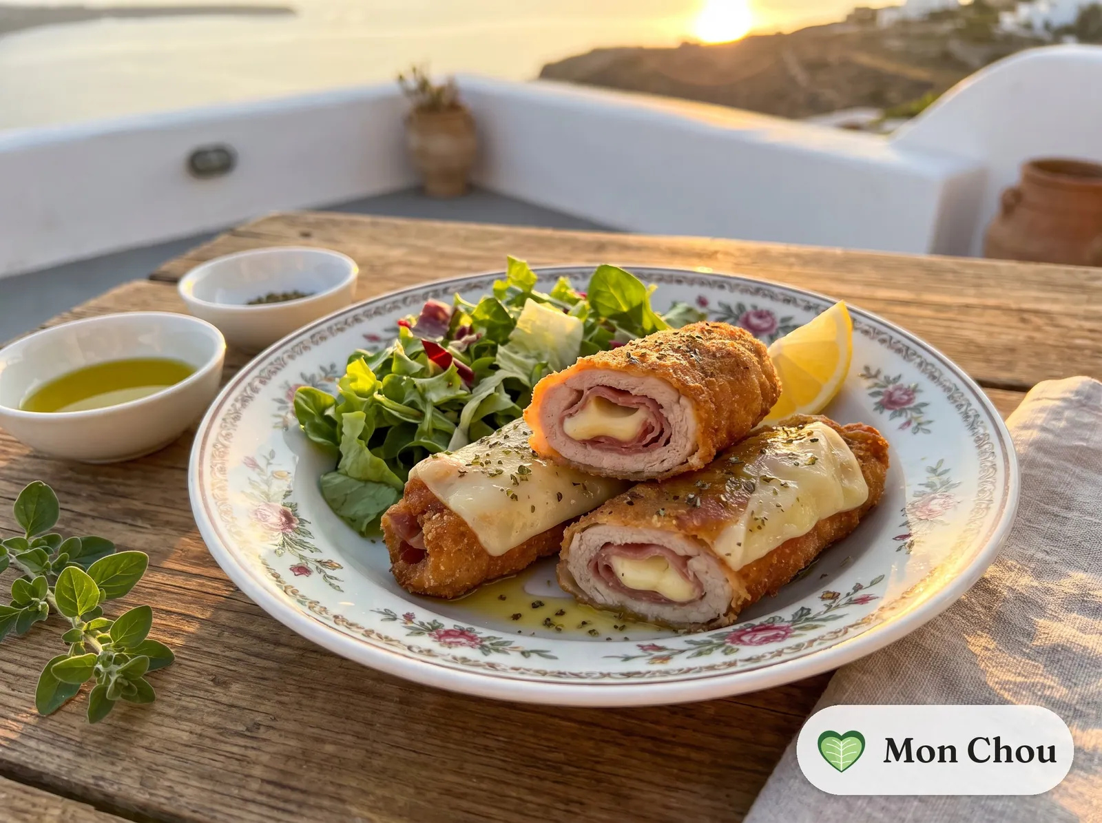 Flamenquines et salade