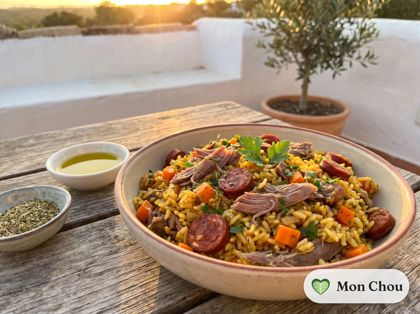 Riz au canard à la portugaise