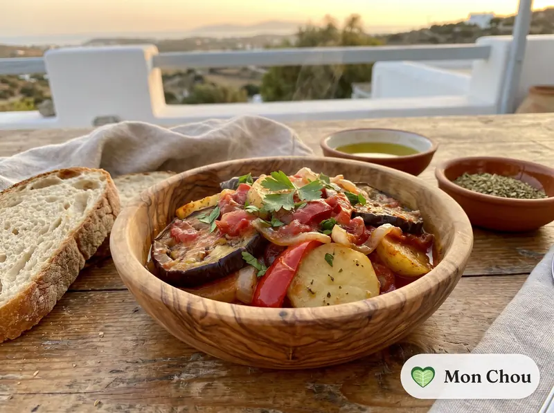 Mallorquinisches Tumbet mit Landbrot