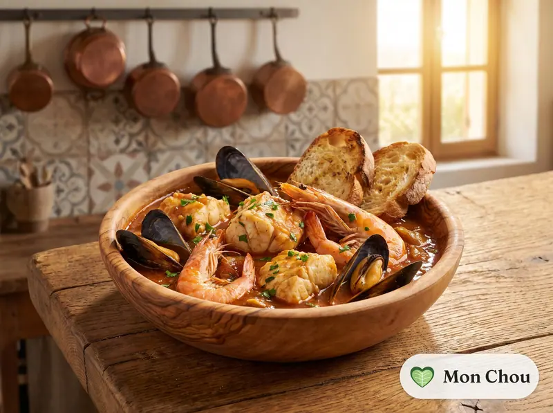 Zarzuela de poissons et fruits de mer