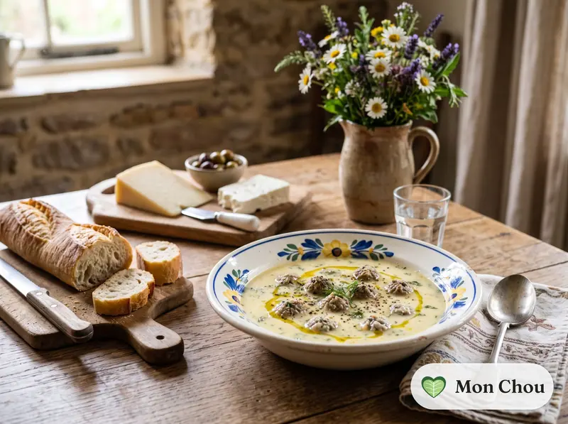 Giouvarlakia, soupe de boulettes avgolemono