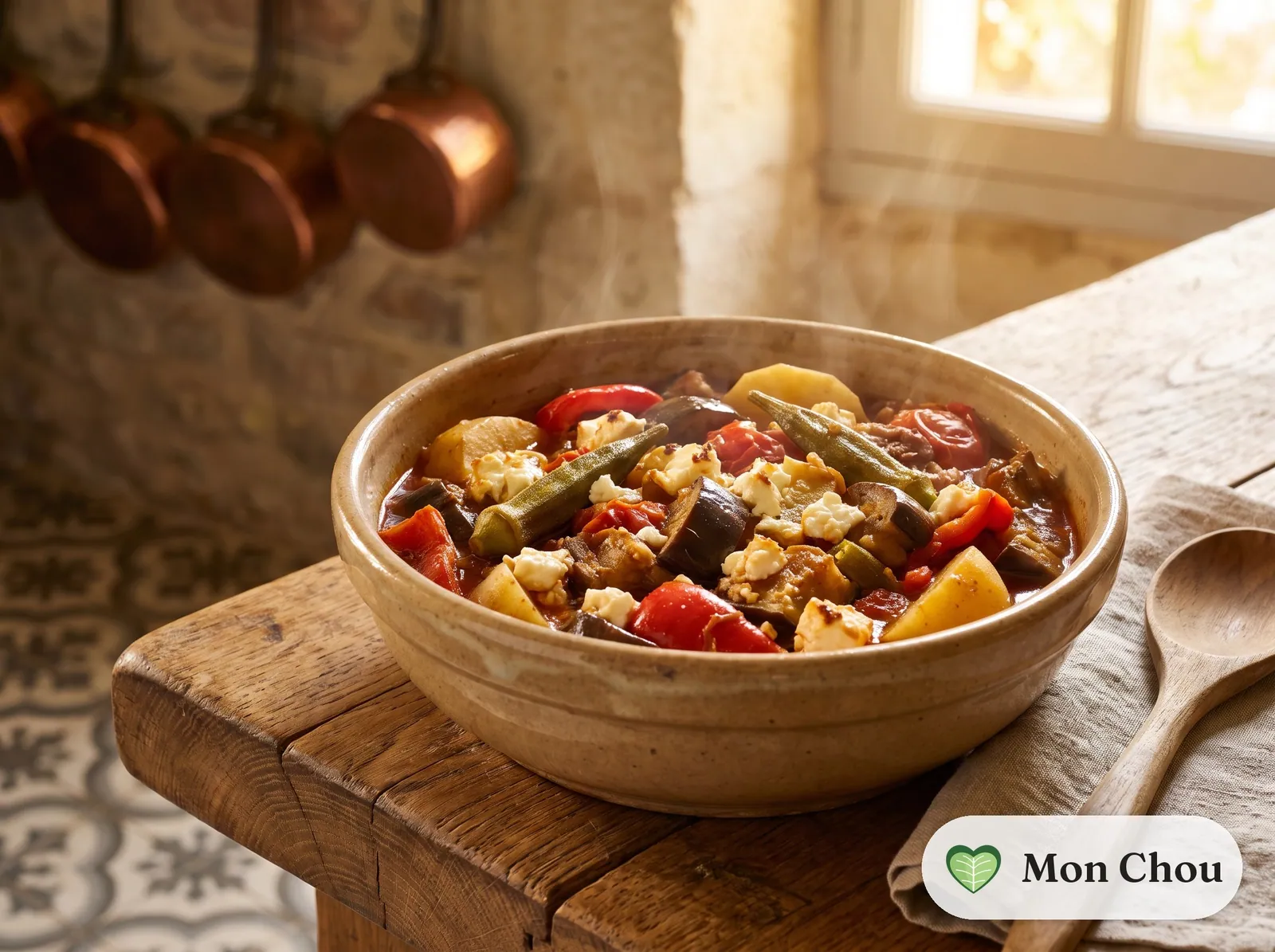 Gyuvech bulgare aux légumes et feta