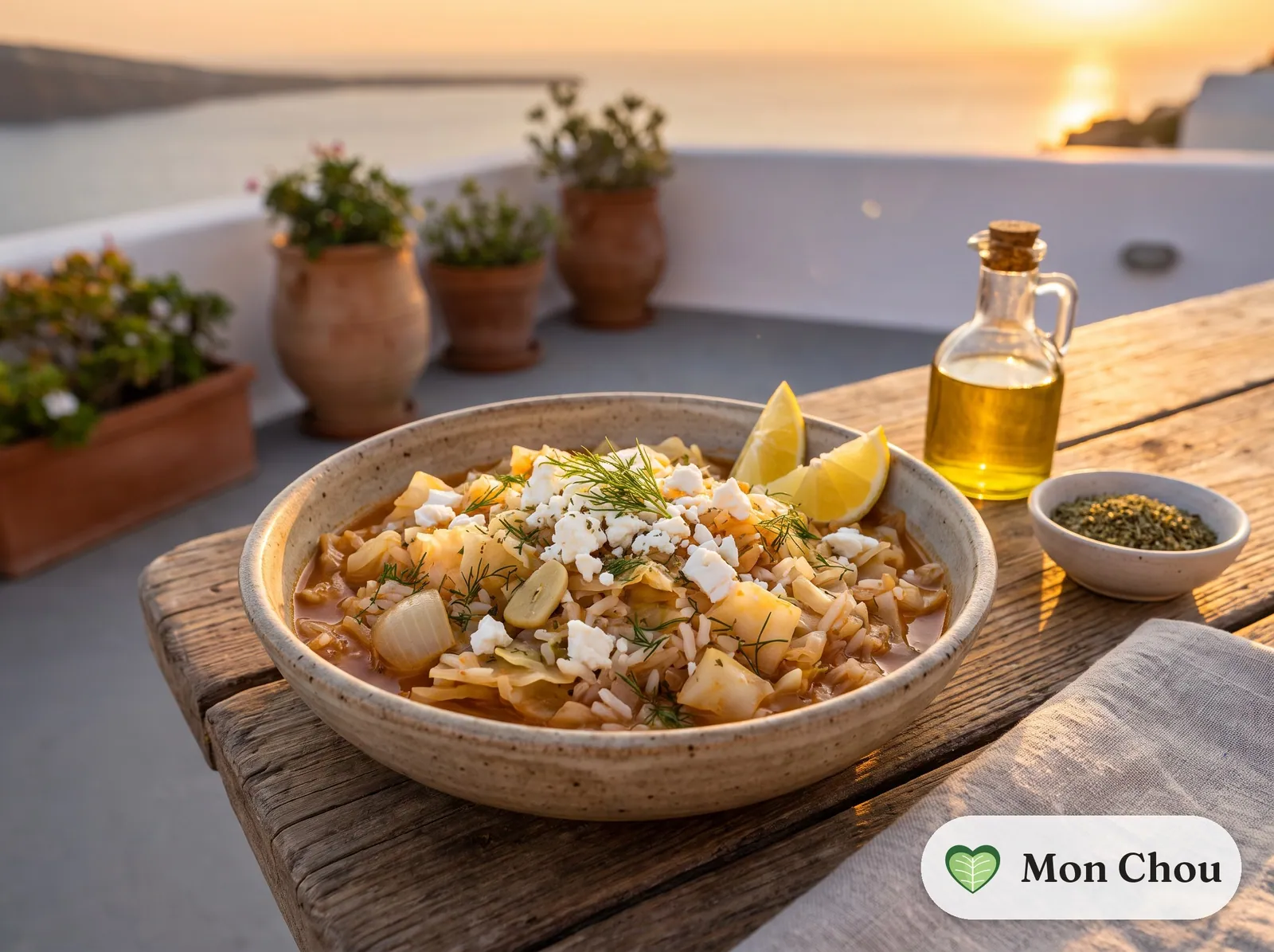 Lahanorizo, griechischer Kohlreis mit Tomate